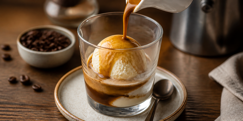 Affogato, café com sorvete